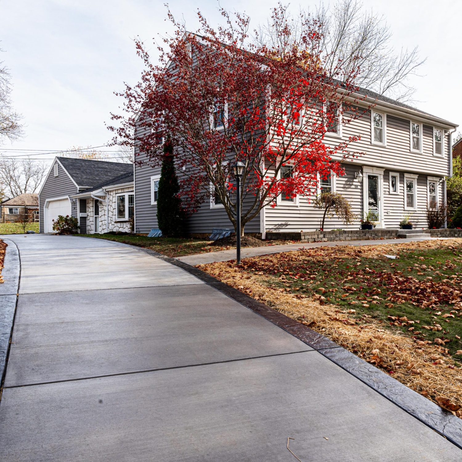 Brushed Concrete Driveway Upper St Clair