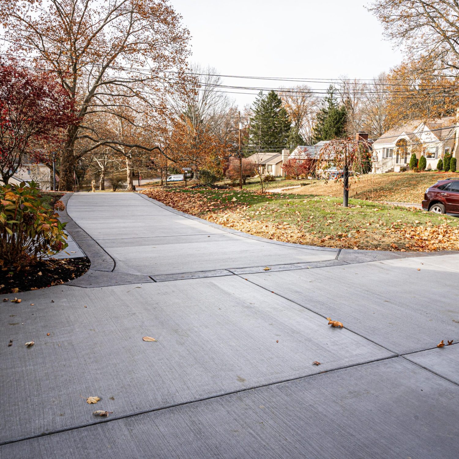 Brushed Concrete Driveway Upper St Clair