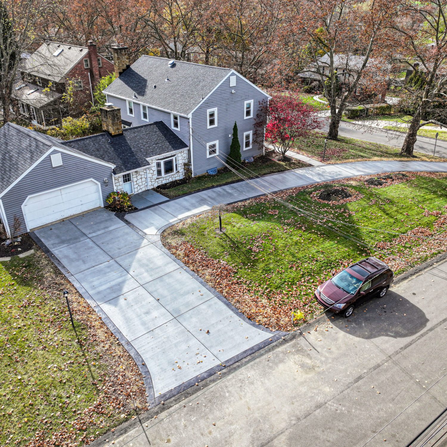 Brushed Concrete Driveway Upper St Clair