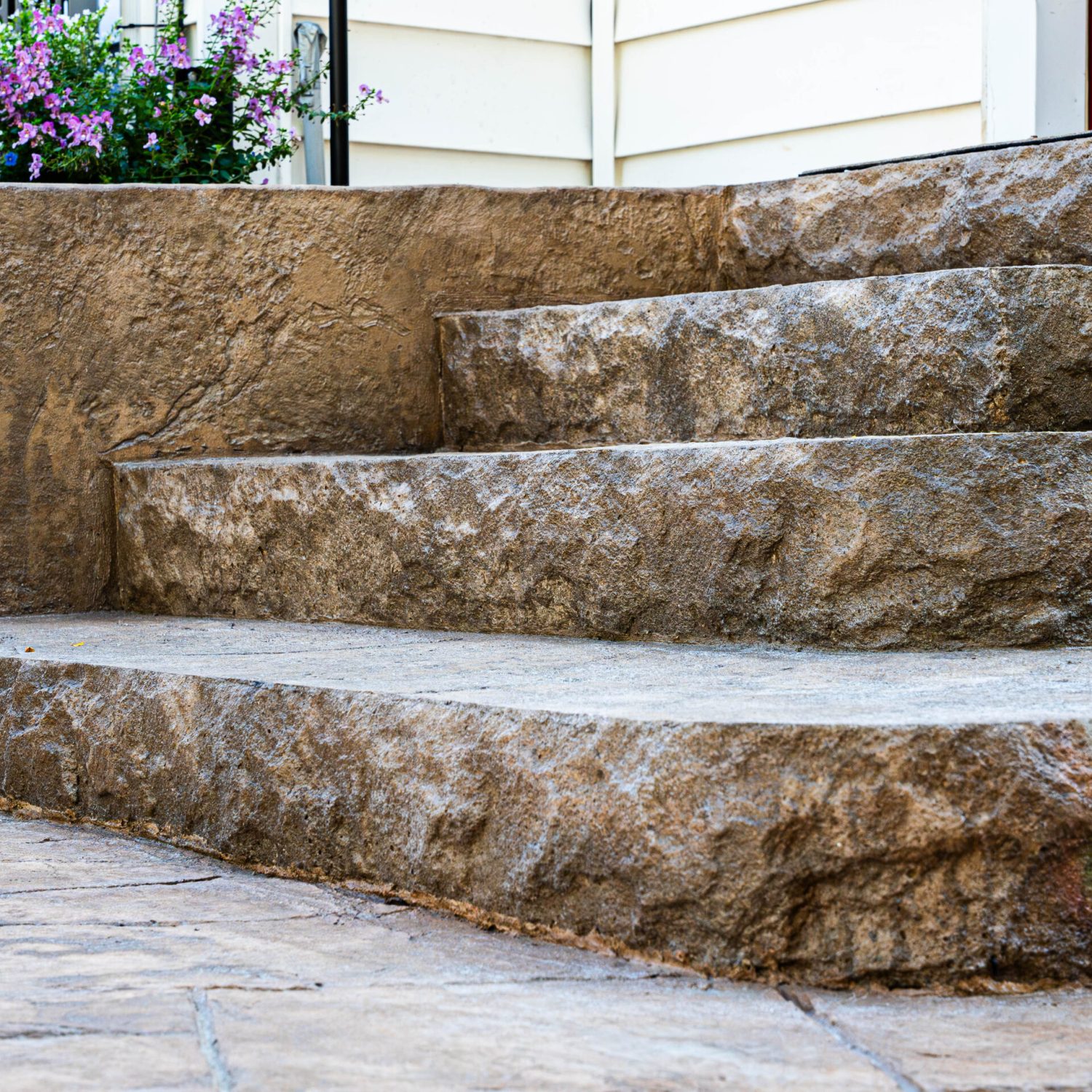Stamped Concrete Pool Deck; Wheelchair Accessible Backyard Oasis
