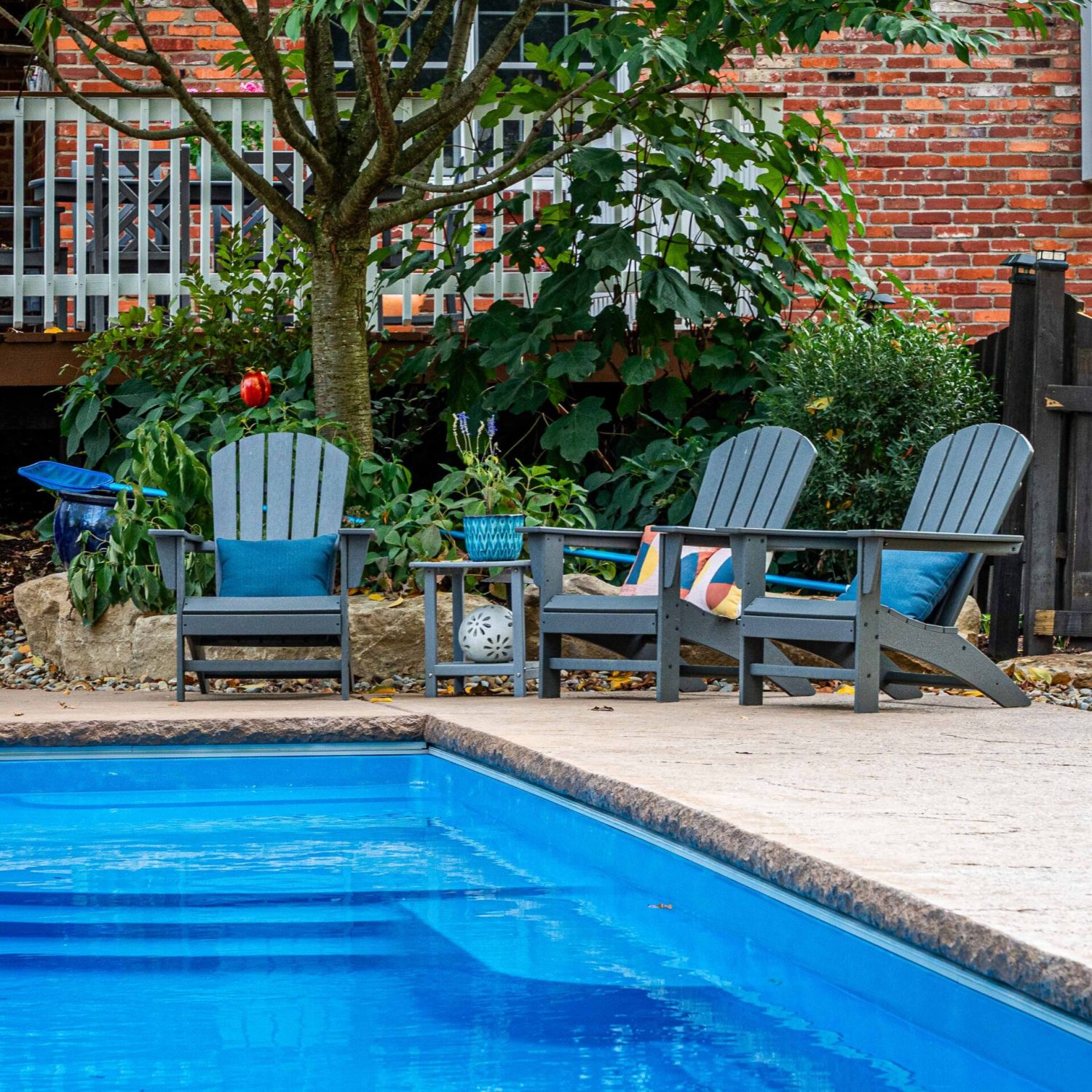 Stamped Concrete Pool Deck at McMurray, PA Home