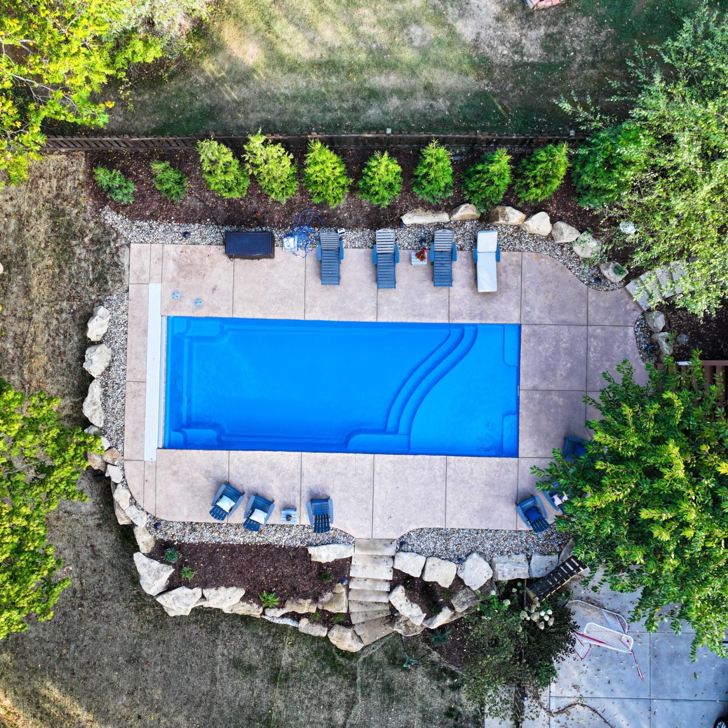 Stamped Concrete Pool Deck at McMurray, PA Home