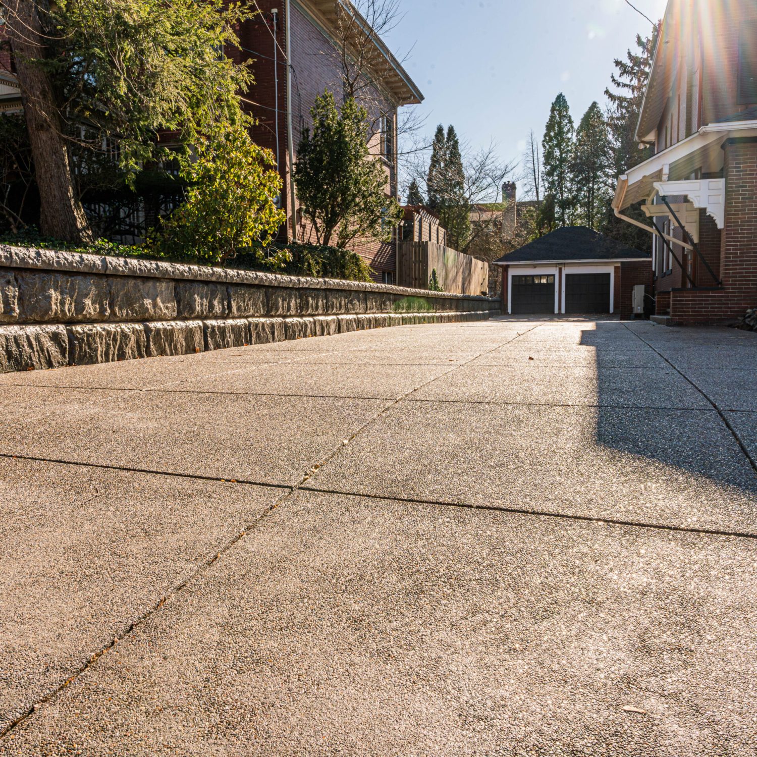 Exposed Aggregate Concrete Driveway in Squirrel Hill, Pennsylvania